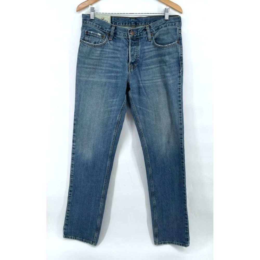 Vintage Hollister Jeans 34x34 Y2K Classic Straight Button Fly Faded Whiskered